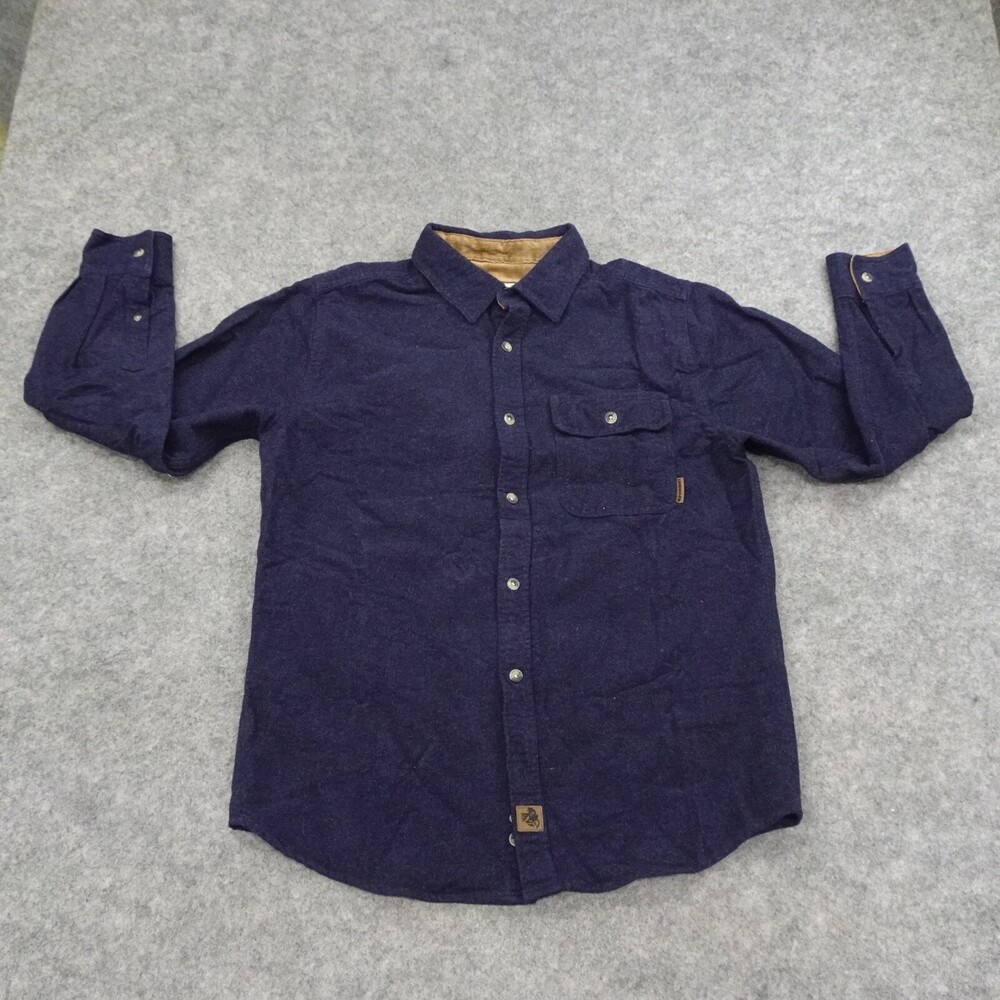 Legendary Whitetails Button Up Shirt Mens Medium Navy Long Sleeve Regular Fit